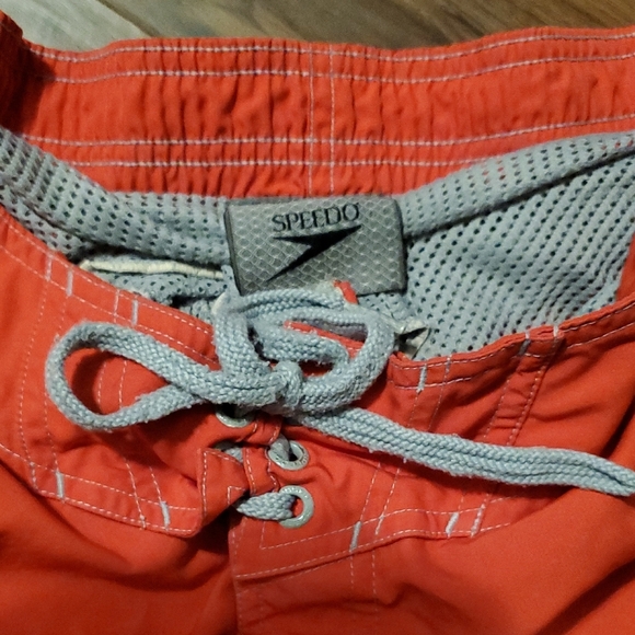 Speedo Red and Black Swim Board Shorts - Picture 3 of 5